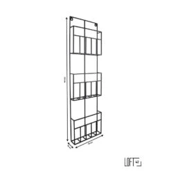LOFT42 Maggy Tijdschriftenrek - Metaal - Mat Zwart - 3 Vaks -Woonmeubelwinkel 1000061314 0102