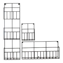 LOFT42 Maggy Tijdschriftenrek - Metaal - Mat Zwart - 3 Vaks -Woonmeubelwinkel 1000061314 0103