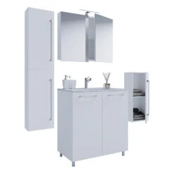 Hioshop Badkamer Gilos Mdf - 80 Cm - Wit