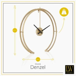 LW Collection Wandklok Denzel Goud 82cm -Woonmeubelwinkel 1000064230 0102