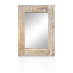 LW Collection Wandspiegel Bruin Vintage Rechthoek 60x80 Cm Hout