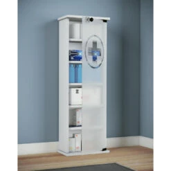 Hioshop Badkamerkast Gusal Mdf - Wit -Woonmeubelwinkel 1000064425 0110