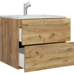 Hioshop Wastafel Badinos Mdf - 60 Eiken