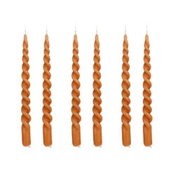 Mica Decorations Twist Dinerkaars - Set Van 6 - H29 Cm - Bruin