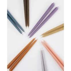 Mica Decorations Dinerkaars - Set Van 8 - H29 X Ø2,2 Cm - Lila -Woonmeubelwinkel 1000064813 0110