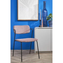 Mica Decorations Twist Dinerkaars - Set Van 6 - H29 Cm - Roze -Woonmeubelwinkel 1000065554 0111