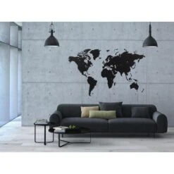 MiMi Innovations Luxe Houten Wereldkaart -True Puzzel - 150x90 Cm - Zwart -Woonmeubelwinkel 1000066975 0102