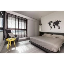 MiMi Innovations Luxe Houten Wereldkaart -True Puzzel - 150x90 Cm - Zwart -Woonmeubelwinkel 1000066975 0103