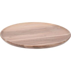 Merkloos Kaarsenbord-plateau - Hout - Rond - D28 Cm