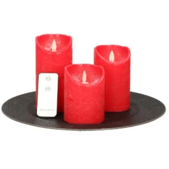 Excellent Houseware Kaarsenbord-plateau - Rond - Kunststof - Zwart/glitter - D33 Cm