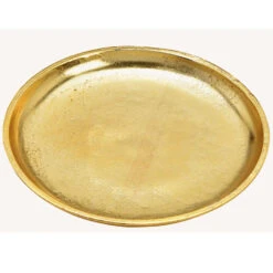 Wurm Kaarsenbord-plateau - Metaal - Goud - Rond - D20 X H2 Cm