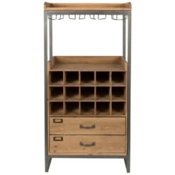 Parya Home- Lifestyle Edgar Wijnkast - Zwart/Bruin