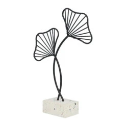 QUVIO Ginkgo Blad Op Standaard - Woondecoratie - Zwart