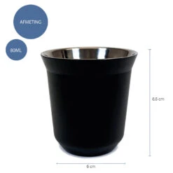 Krumble Koffiekop Staal - Zwart -Woonmeubelwinkel 1000071538 0103