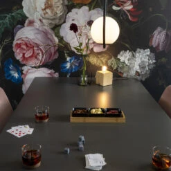 Aretica Whiskey Glas Met Houten Onderzetter - Bruin - Set Van 6