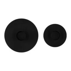 QUVIO Kaarsenstandaard Rond - Set Van 2 - Metaal - Zwart -Woonmeubelwinkel 1000071642 0103