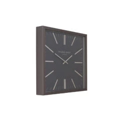 Giga Meubel Wandklok Vierkant 40cm Smithfield - Antraciet & Grijs - MDF -Woonmeubelwinkel 1000072039 0102