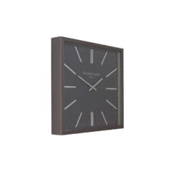 Giga Meubel Wandklok Vierkant 40cm Smithfield - Antraciet & Grijs - MDF