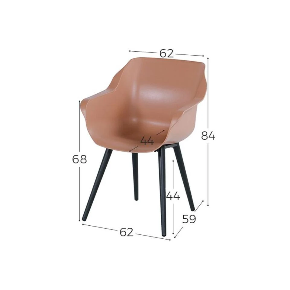 Hartman Sophie Studio Dining Armstoel - Italian Terra - Set Van 2 2 Hartman Sophie Studio Dining Armstoel - Italian Terra - Set Van 2 - Afbeelding 2