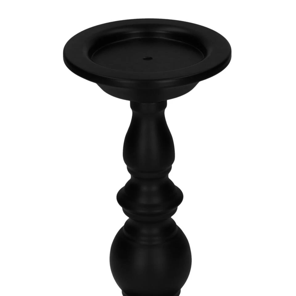 QUVIO Kandelaar - 21 Cm - Metaal - Zwart 2 QUVIO Kandelaar - 21 Cm - Metaal - Zwart - Afbeelding 2