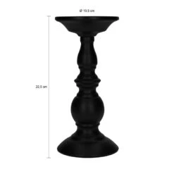 QUVIO Kandelaar - 21 Cm - Metaal - Zwart 6 QUVIO Kandelaar - 21 Cm - Metaal - Zwart -Woonmeubelwinkel 1000073333 0102