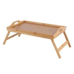 QUVIO Bedtafeltje Dienblad Bamboe