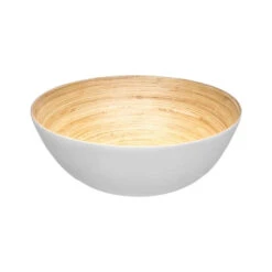 Secret De Gourmet Slakom-serveer Schaaltjes - Bamboe - Wit - D25cm