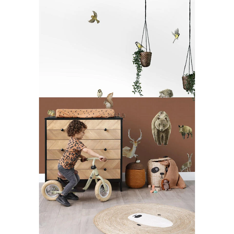 ESTAhome Muursticker - Bosdieren - Bruin - 47,5 Cm X 66 Cm - 156102 2 ESTAhome Muursticker - Bosdieren - Bruin - 47,5 Cm X 66 Cm - 156102 - Afbeelding 2