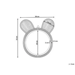 Beliani Wandspiegel ASHANTI - Natuurlijk Rotan -Woonmeubelwinkel 1000074981 0102
