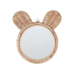 Beliani Wandspiegel ASHANTI - Natuurlijk Rotan
