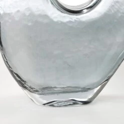 Mica Decorations Jay Vaas - L18 X B7,5 X H22,5 Cm - Glas - Grijs -Woonmeubelwinkel 1000079107 0102