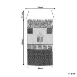 Beliani Wanddecoratie LARKANA - Beige Katoen -Woonmeubelwinkel 1000079498 0102