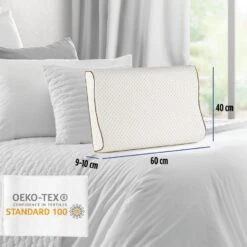 Vitapur Anatomisch Latex Hoofdkussen XL - 60x40 Cm -Woonmeubelwinkel 1000080659 0102