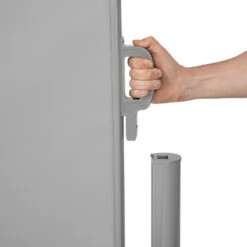 Tectake - Uittrekbaar Aluminium Windscherm Tuinscherm 200 X 300 Cm Grijs -Woonmeubelwinkel 1000082555 0103