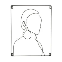 Mica Decorations Shade Muurdecoratie - L40 X H50 Cm - Metaal - Zwart