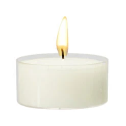 Merkloos Theelichtjes/waxinelichtjes In Transparante Cup - 16x - 10 Branduren -Woonmeubelwinkel 1000085492 0102