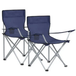 ACAZA Set Van 2 Opvouwbare Campingstoelen - Blauw