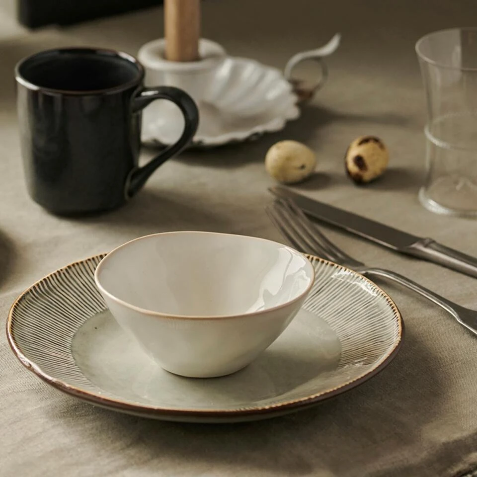 Dutch Rose Giftset 4 Borden 21,5 Cm Creme 4 Dutch Rose Giftset 4 Borden 21,5 Cm Creme - Afbeelding 4