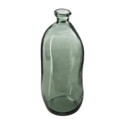 Atmosphera Fles Vaas - Groen Transparant - Glas - H51 X D23 Cm