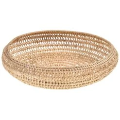 Beliani Decoratieve Schaal INDRAGIRI - Natuurlijk Rotan