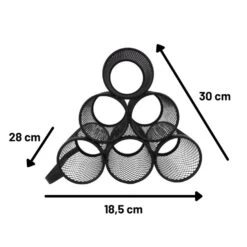 Orange85 Wijnrek Flessenrek Industrieel Metaal 6 Vakken -Woonmeubelwinkel 1000089106 0111