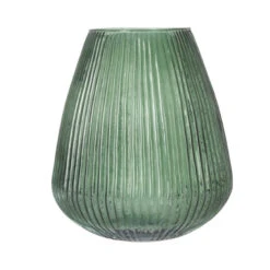 Excellent Houseware Glazen Vaas - Groen - 25 X 37 Cm