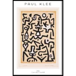 Walljar - Paul Klee - Comedians - Poster Met Lijst / 40 X 60 Cm