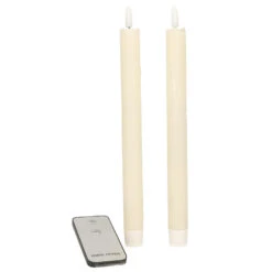 Anna's Collection LED Dinerkaarsen - 2x - Ivoor - 23 Cm