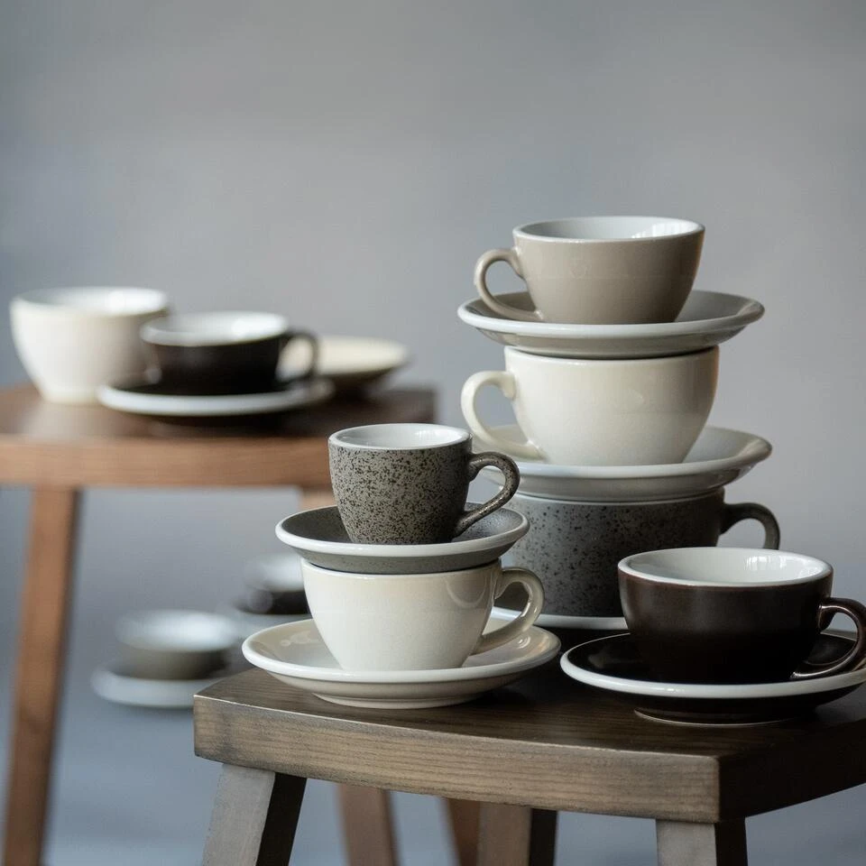 Egg Koffiekop Met Schotel - Set Van 2 - 150ml - Gunpowder 4 Egg Koffiekop Met Schotel - Set Van 2 - 150ml - Gunpowder - Afbeelding 4