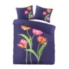 Papillon Dekbedovertrek Tulips - 200x200/220 Cm - Navy