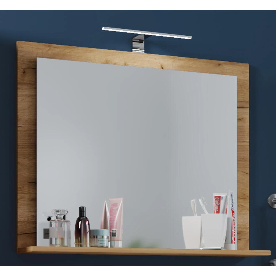 Hioshop Spiegelkast VCB10 Mini 3 - Eiken 2 Hioshop Spiegelkast VCB10 Mini 3 - Eiken - Afbeelding 2