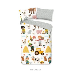 Good Morning Dekbedovertrek "Farm" - Multi - (120x150 Cm)