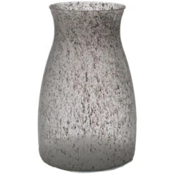 Merkloos Bloemenvaas Julia - Lichtgrijs Graniet - Glas - D10 X H20 Cm
