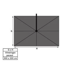 Nesling Coolfit Zweefparasol 3,0 X 3,0m, Gebroken Wit 6 Nesling Coolfit Zweefparasol 3,0 X 3,0m, Gebroken Wit -Woonmeubelwinkel 1000096432 0102